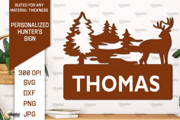Download Personalized Hunter Sign Laser Cut - Hunter sign Collection