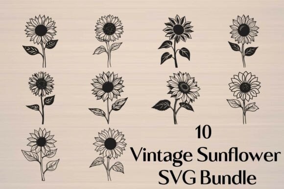 Download Vintage Sunflower SVG Bundle - Sunflower svg Collection
