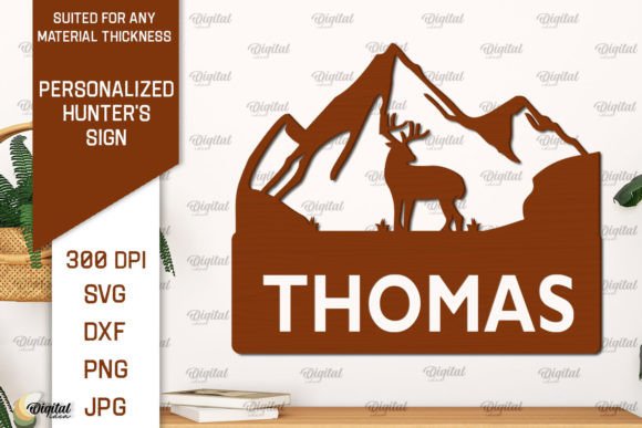 Download Personalized Hunter Sign Laser Cut - Hunter sign Collection