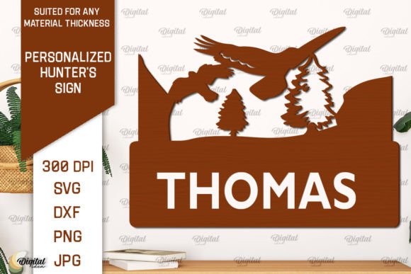Download Personalized Hunter Sign Laser Cut - Hunter sign Collection
