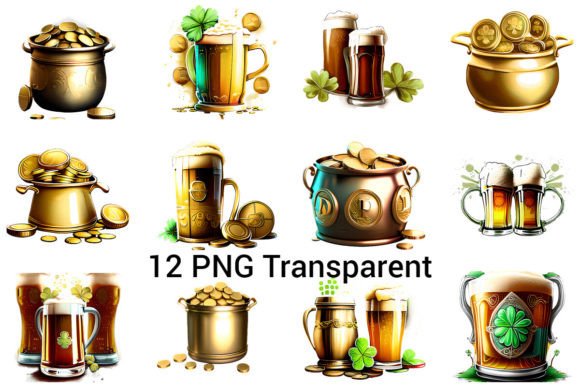 Download St Patrick's Beer Mug &amp; Pot Coin Clipart - Premium Resources
