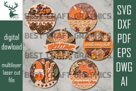 Download Fall Pumpkin SVG Round Sign Bundle - Pumpkin Collection