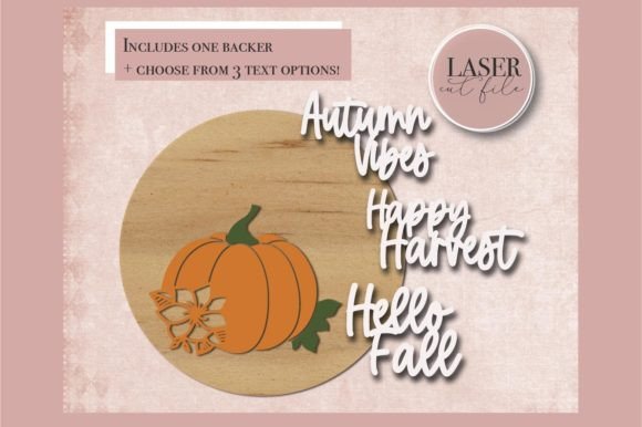 Download Fall Floral Pumpkin Sign Laser SVG File - Pumpkin Collection