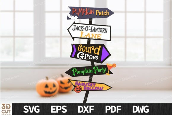 Download Pumpkin Halloween Street Sign SVG - Pumpkin Collection